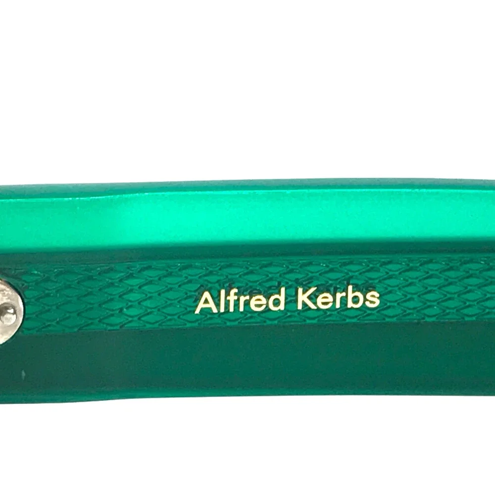 Alfredo Kerbs Eyeglasses Frames NAMA GRGY Green Gray Oversized Thick 58-10-143